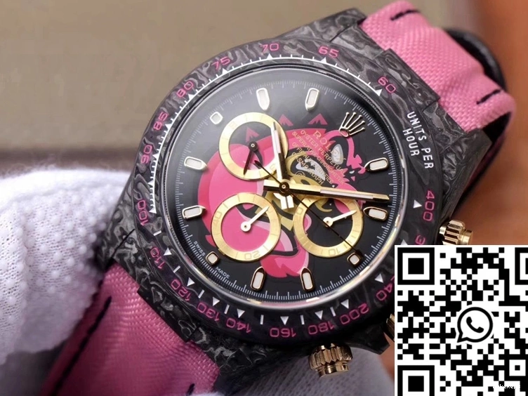 Exploded Edition Daytona Carbon Dragon Chronograph Pink Cosmos Rolex Dial Fiber 1124